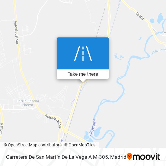 Carretera De San Martín De La Vega A M-305 map