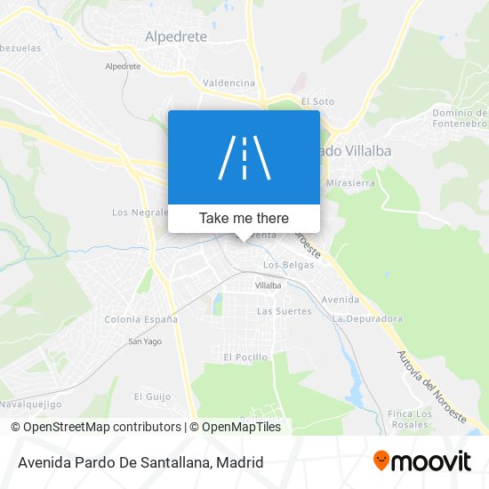 mapa Avenida Pardo De Santallana