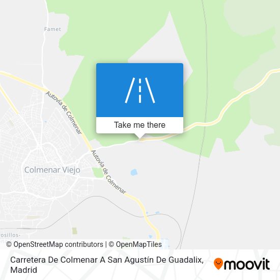 Carretera De Colmenar A San Agustín De Guadalix map