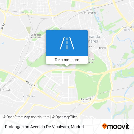 Prolongación Avenida De Vicálvaro map