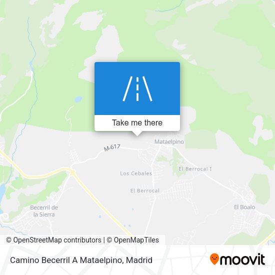 Camino Becerril A Mataelpino map