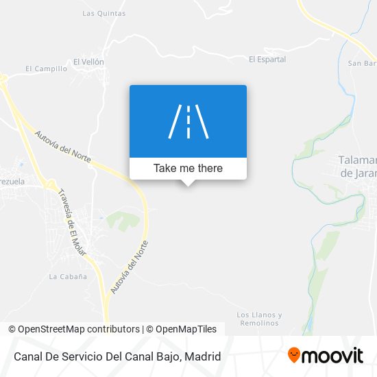 Canal De Servicio Del Canal Bajo map