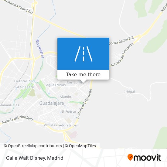 Calle Walt Disney map