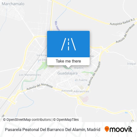 mapa Pasarela Peatonal Del Barranco Del Alamín