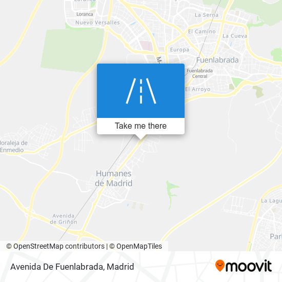 mapa Avenida De Fuenlabrada