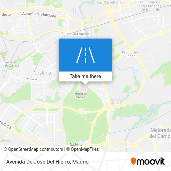 mapa Avenida De José Del Hierro