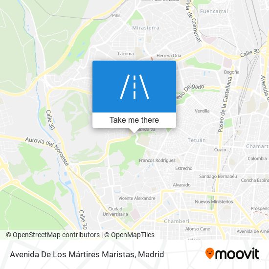 mapa Avenida De Los Mártires Maristas