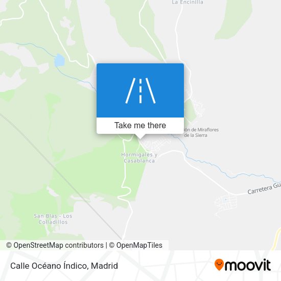 Calle Océano Índico map