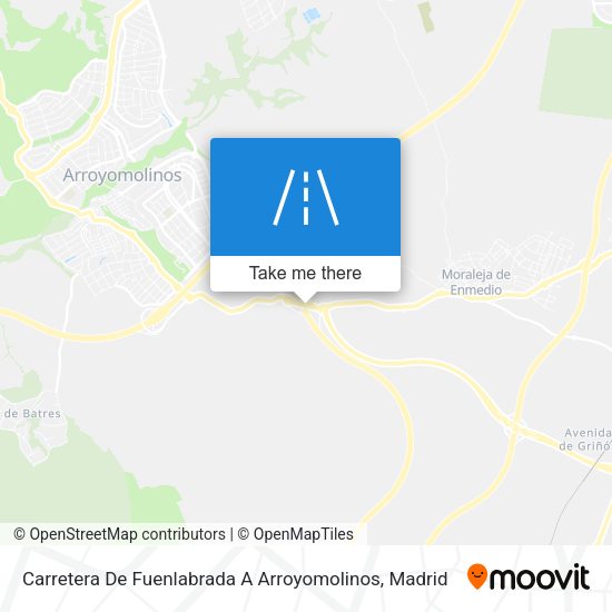 Carretera De Fuenlabrada A Arroyomolinos map