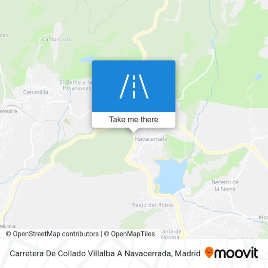 Carretera De Collado Villalba A Navacerrada map