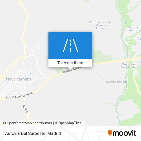Autovía Del Suroeste map
