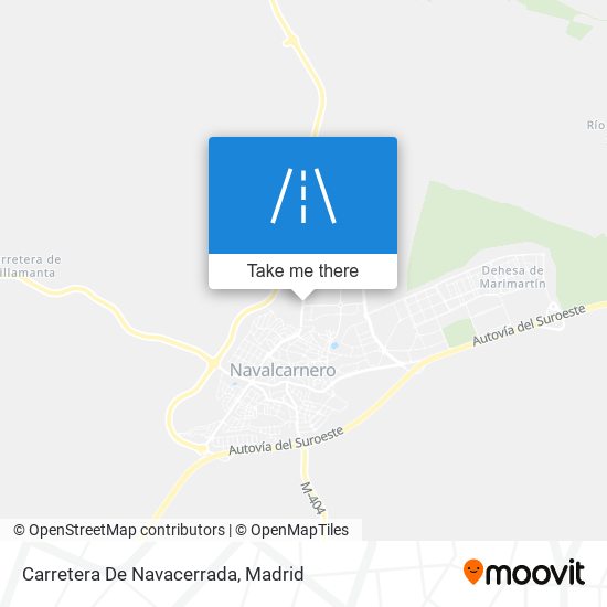 mapa Carretera De Navacerrada