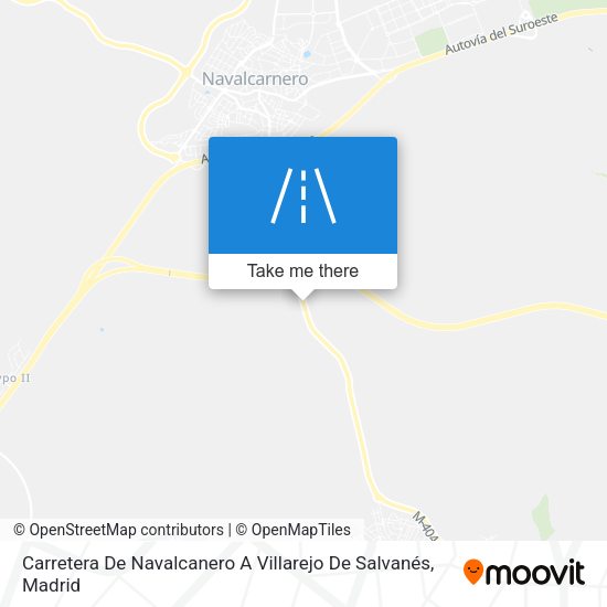 Carretera De Navalcanero A Villarejo De Salvanés map