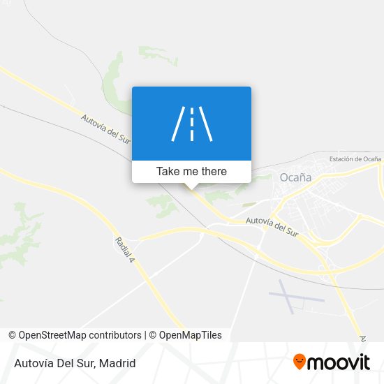 Autovía Del Sur map