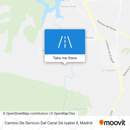 Camino De Servicio Del Canal De Isabel II map