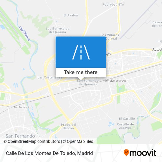 mapa Calle De Los Montes De Toledo