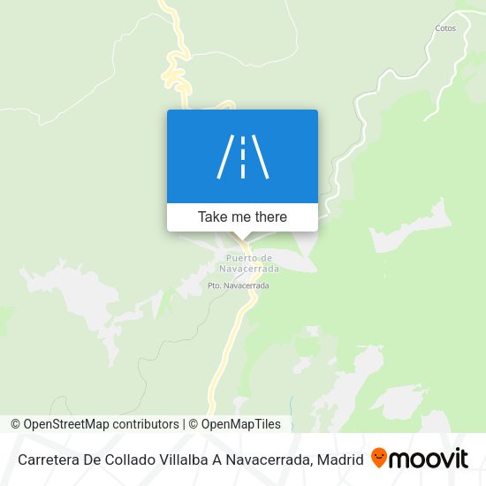 Carretera De Collado Villalba A Navacerrada map
