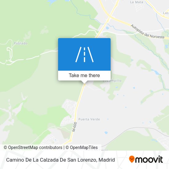 Camino De La Calzada De San Lorenzo map