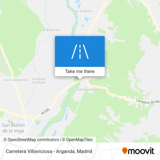Carretera Villaviciosa - Arganda map