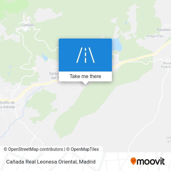 Cañada Real Leonesa Oriental map