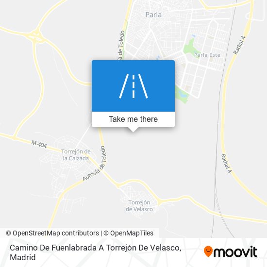 Camino De Fuenlabrada A Torrejón De Velasco map