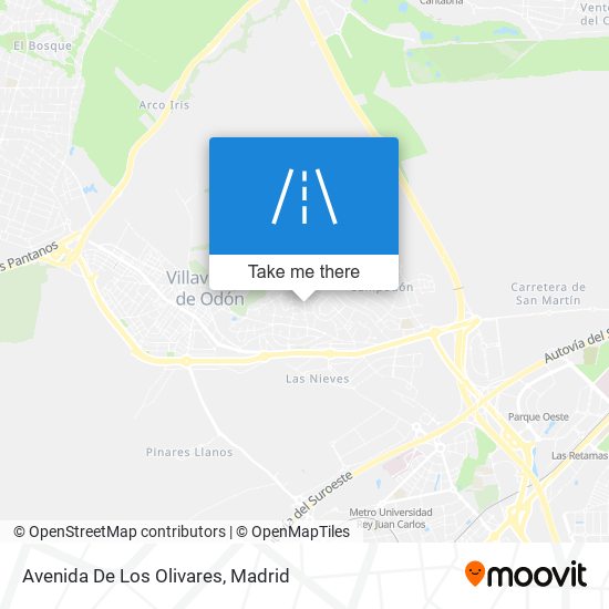 mapa Avenida De Los Olivares