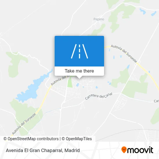 Avenida El Gran Chaparral map