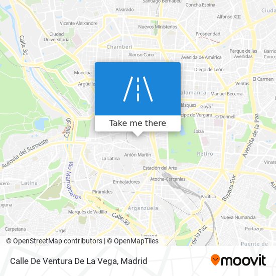 mapa Calle De Ventura De La Vega