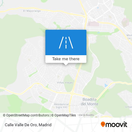 mapa Calle Valle De Oro