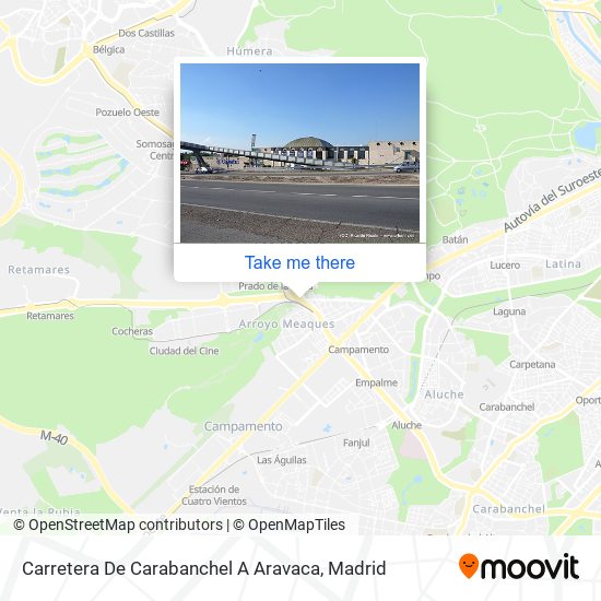 Carretera De Carabanchel A Aravaca map