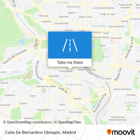 Calle De Bernardino Obregón map