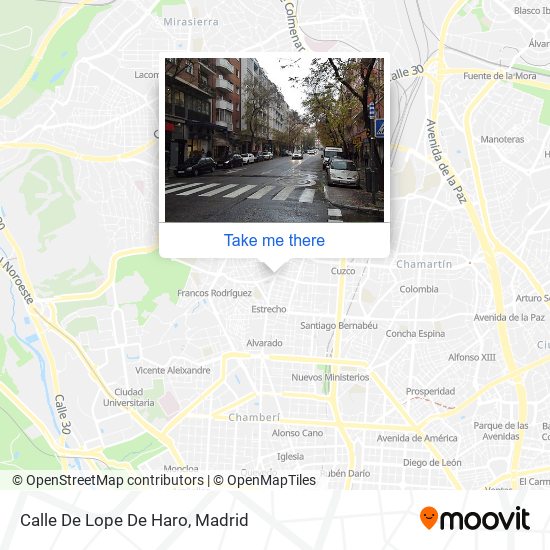 mapa Calle De Lope De Haro