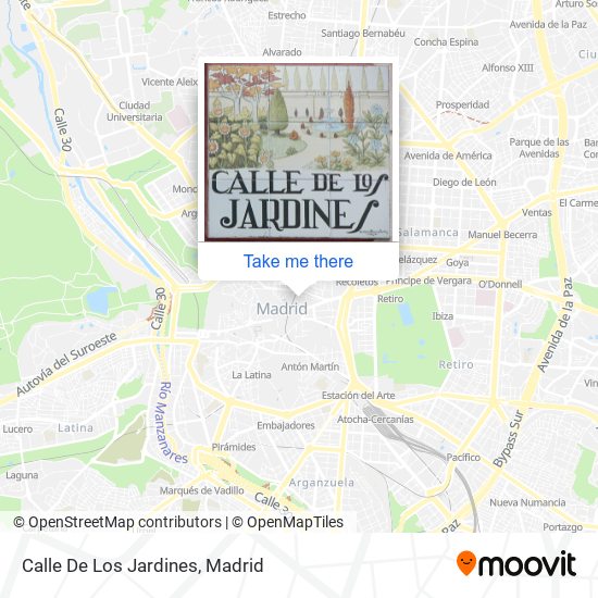 mapa Calle De Los Jardines