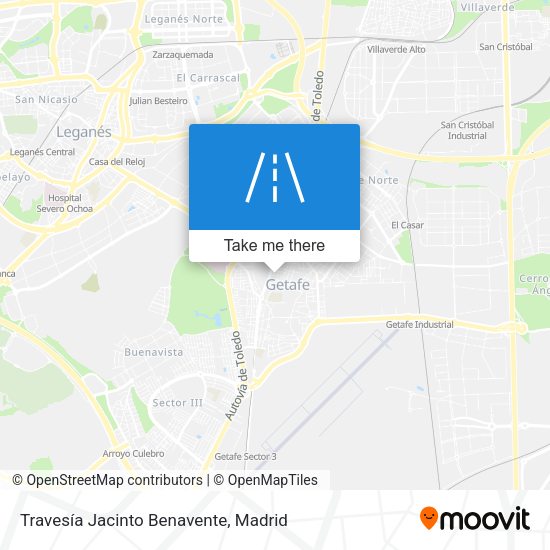 Travesía Jacinto Benavente map