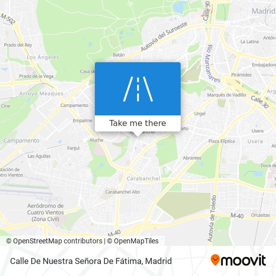 mapa Calle De Nuestra Señora De Fátima