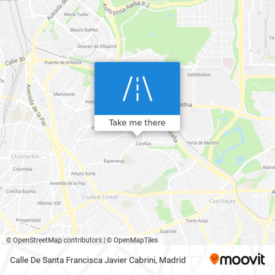 mapa Calle De Santa Francisca Javier Cabrini