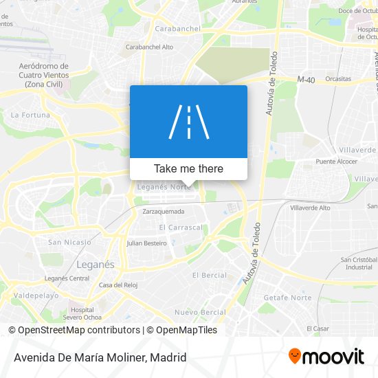 Avenida De María Moliner map