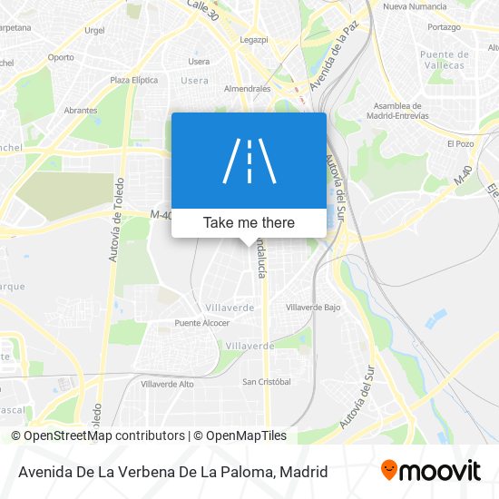 mapa Avenida De La Verbena De La Paloma