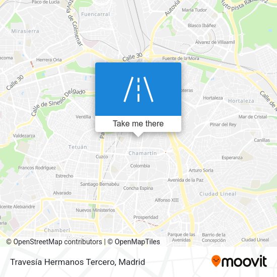 Travesía Hermanos Tercero map