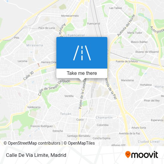 Calle De Vía Límite map