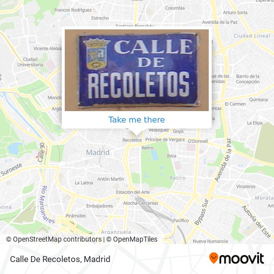 mapa Calle De Recoletos