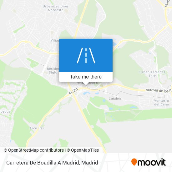 mapa Carretera De Boadilla A Madrid