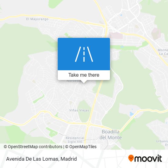 mapa Avenida De Las Lomas