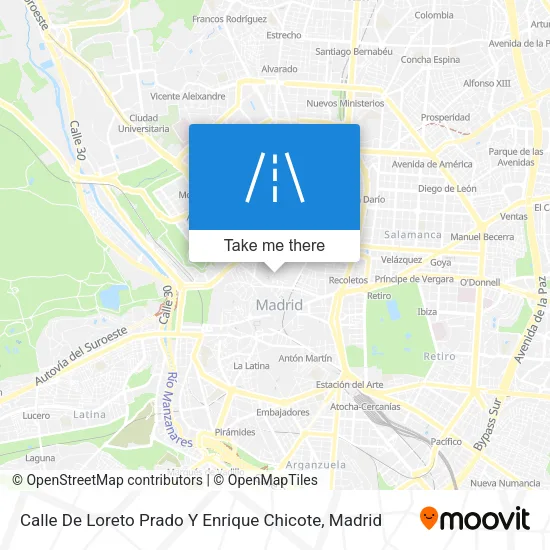 Calle De Loreto Prado Y Enrique Chicote map
