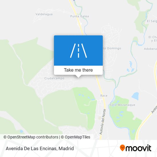 mapa Avenida De Las Encinas