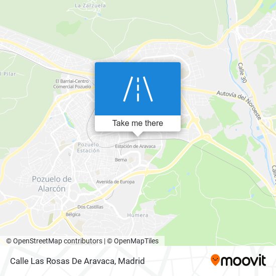 Calle Las Rosas De Aravaca map