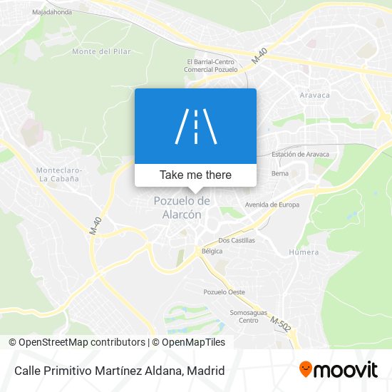 mapa Calle Primitivo Martínez Aldana