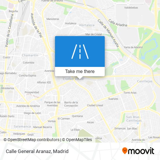 How to get to Calle General Aranaz in Madrid by Bus or Metro