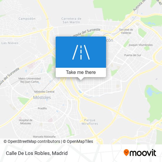 mapa Calle De Los Robles