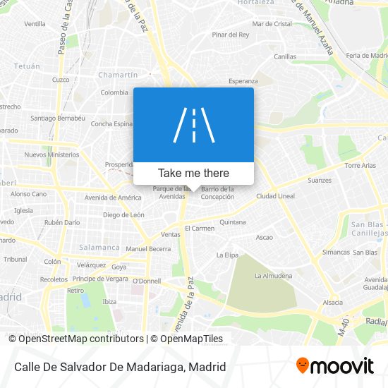 mapa Calle De Salvador De Madariaga